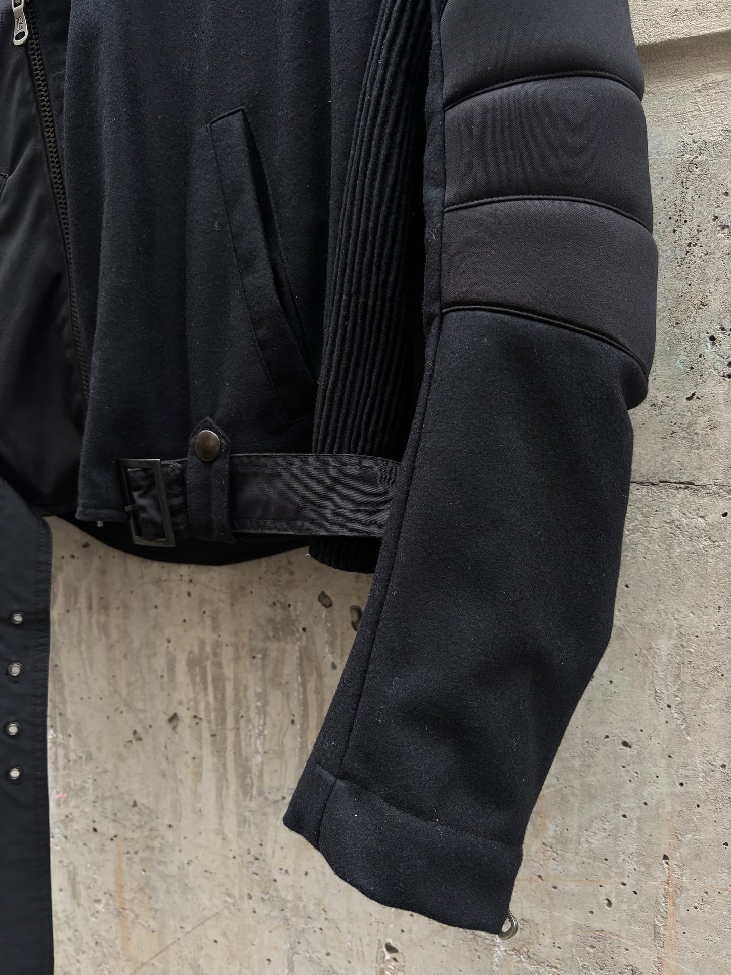 Balmain Perfecto Jetblack Nylon Jacket (48)