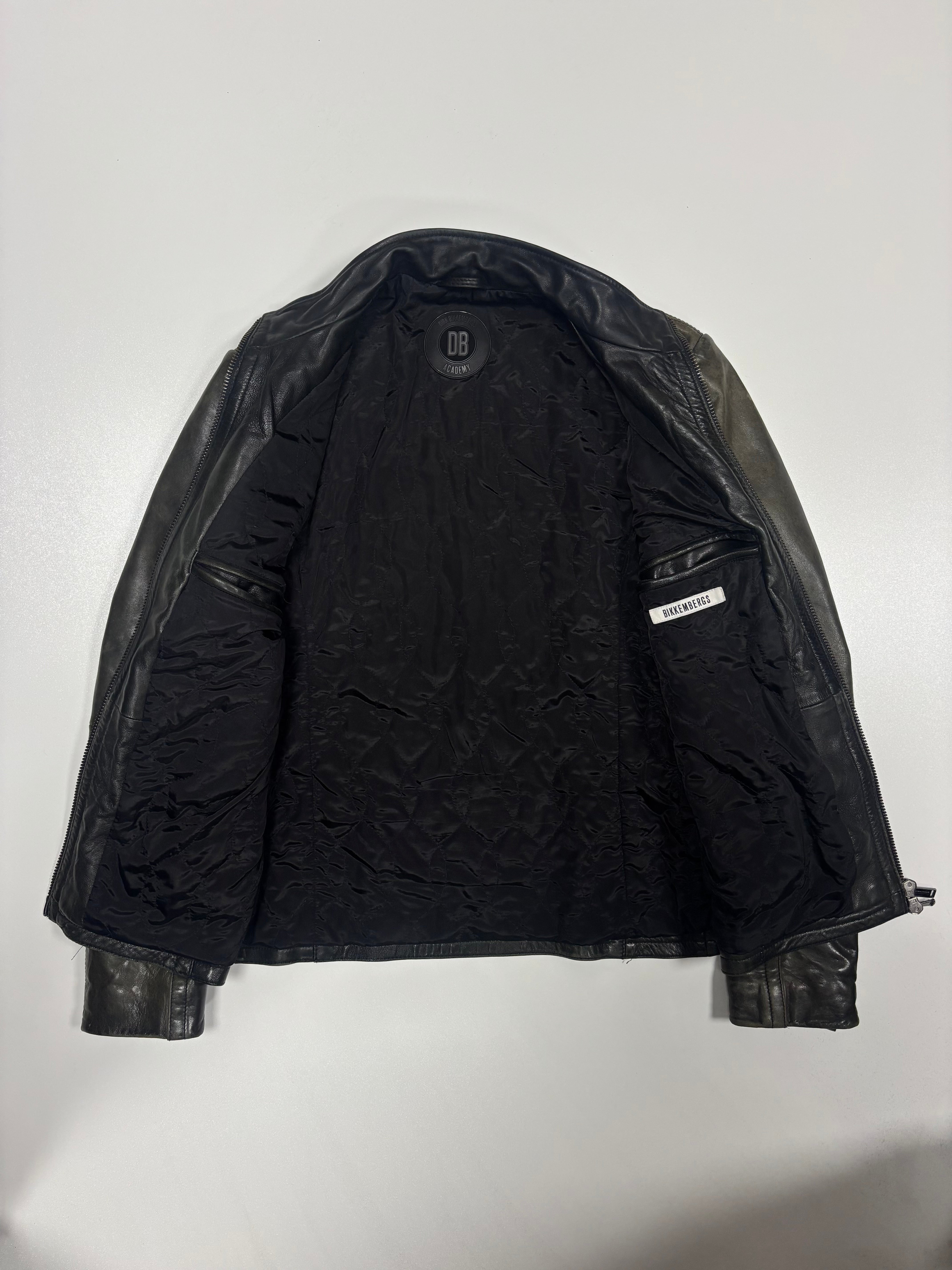 Dirk Bikkembergs Rider Leather Jacket (46) – vintendoarchive