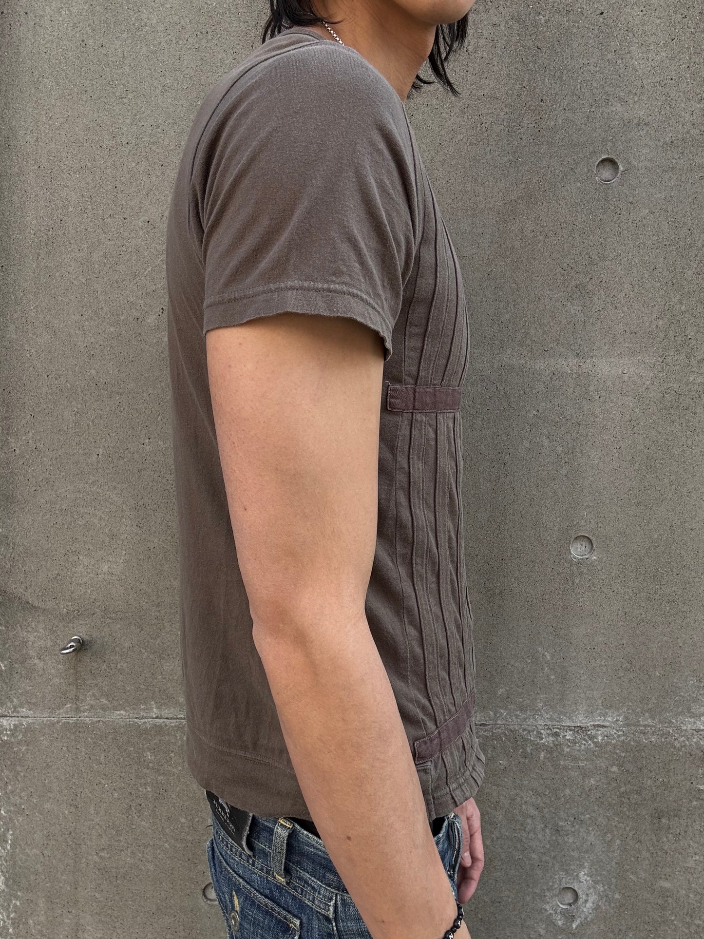 Marithe Francois Girbaud Paneled Henley Shirt (M)