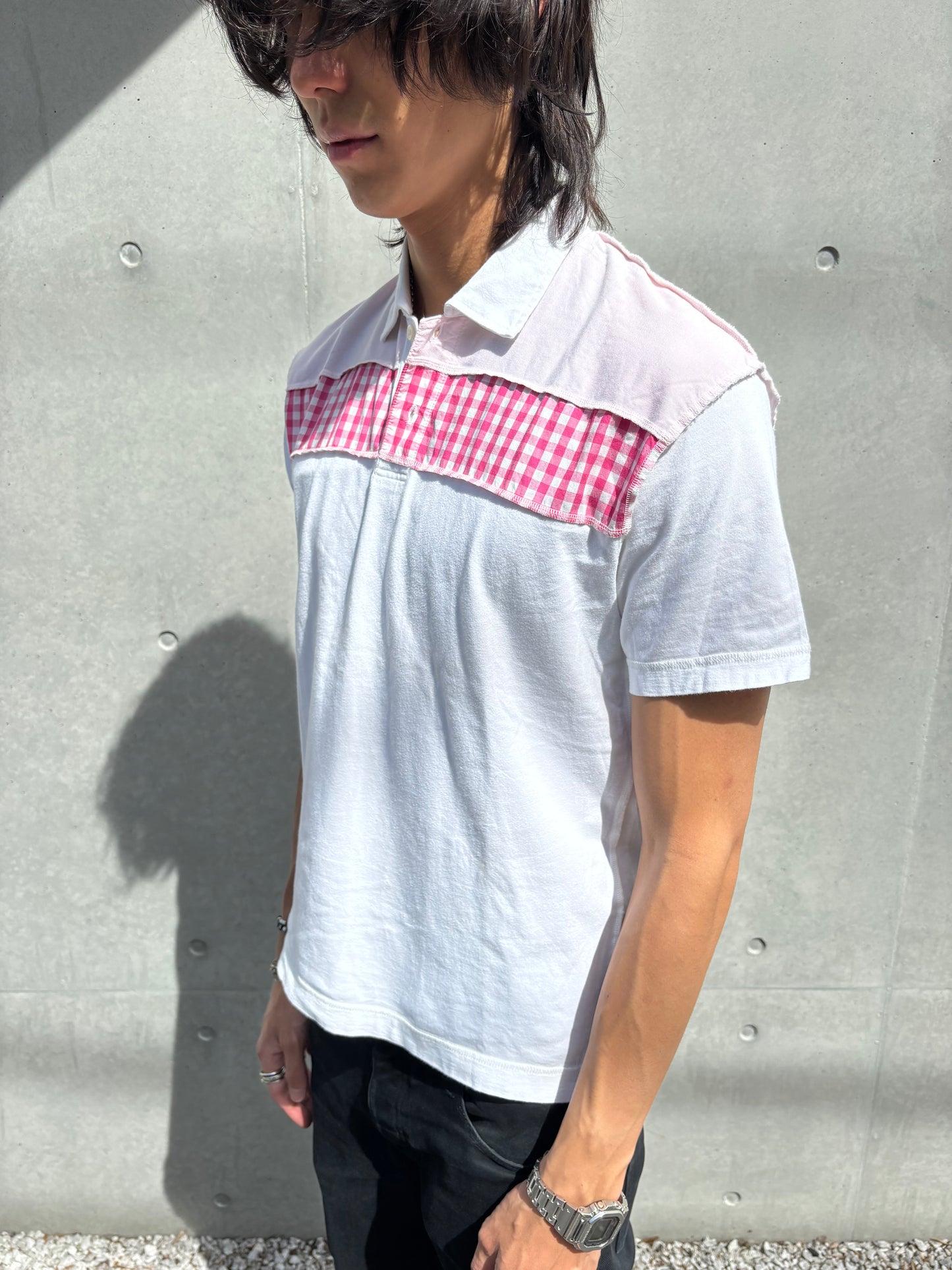 SS/06 Comme des Garcons Homme Multitextured Polo Shirt (L)