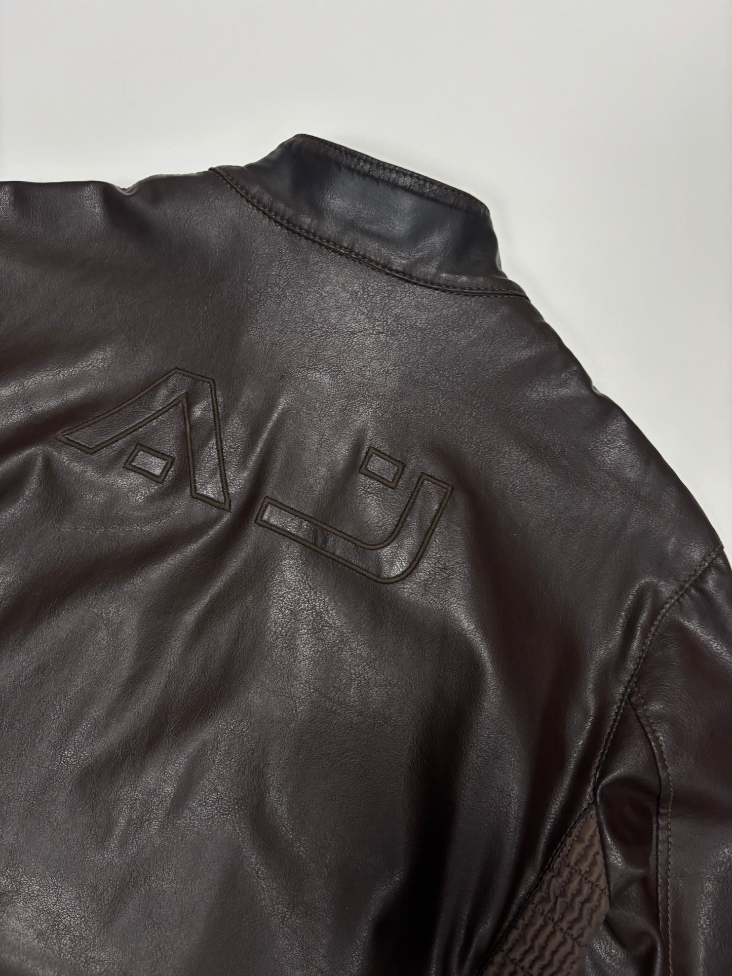 Armani Jeans Biker Leather Jacket (M)