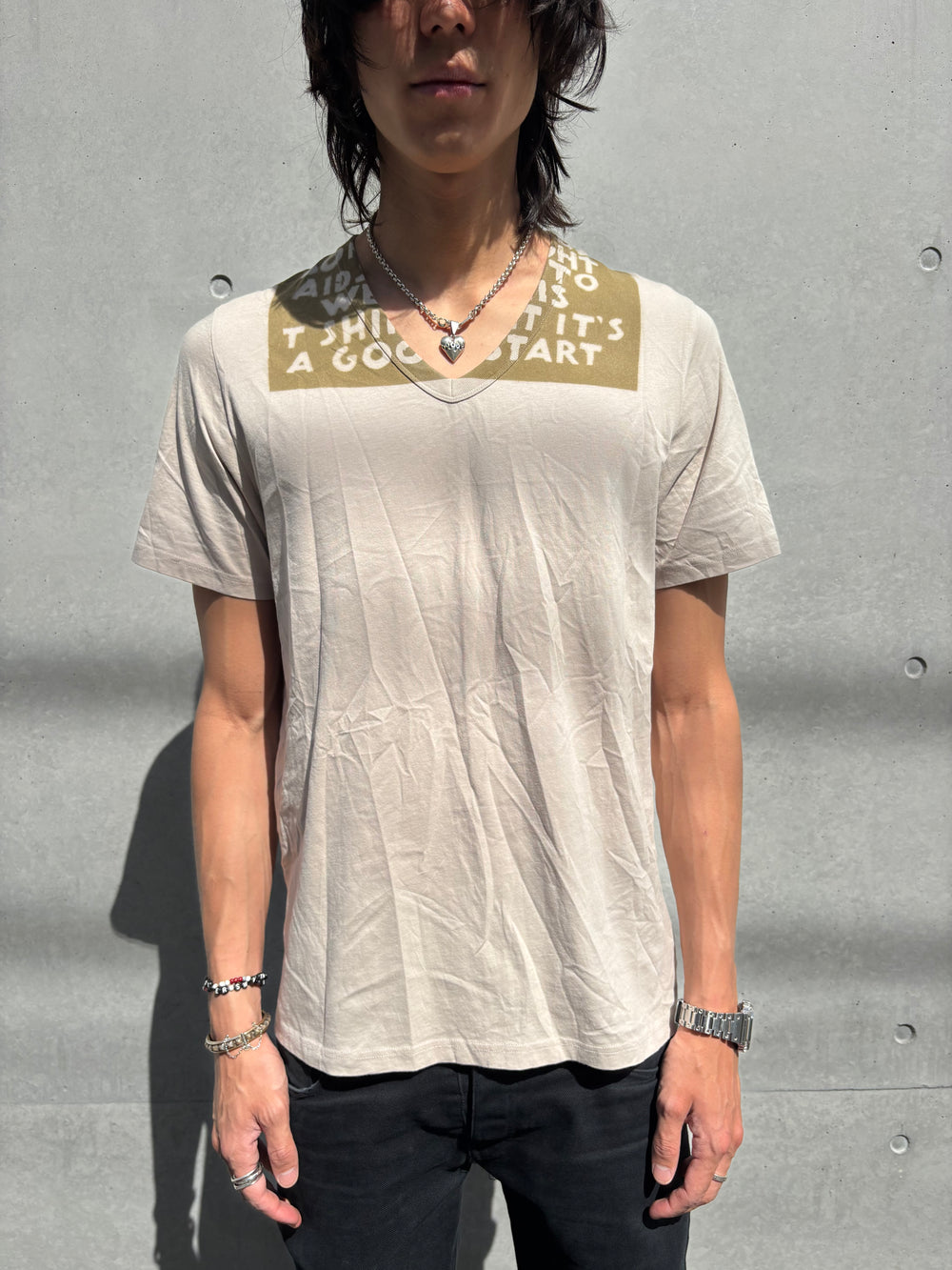 Maison Margiela Written V-neck Tee (M)