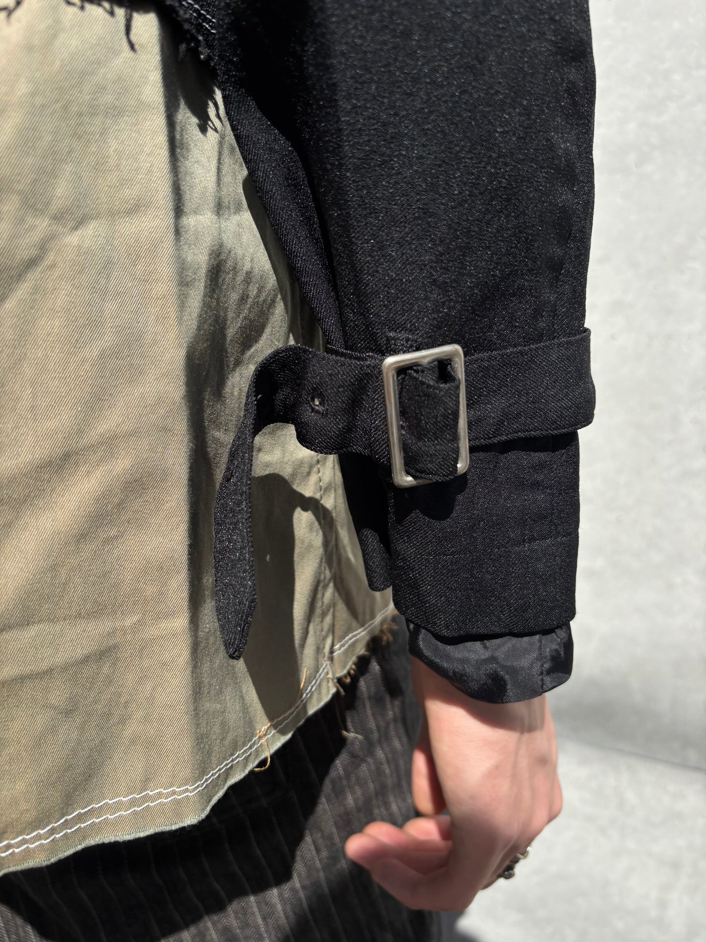 SS/11 Comme des Garcons Black Asymmetrical Military Jacket (S)