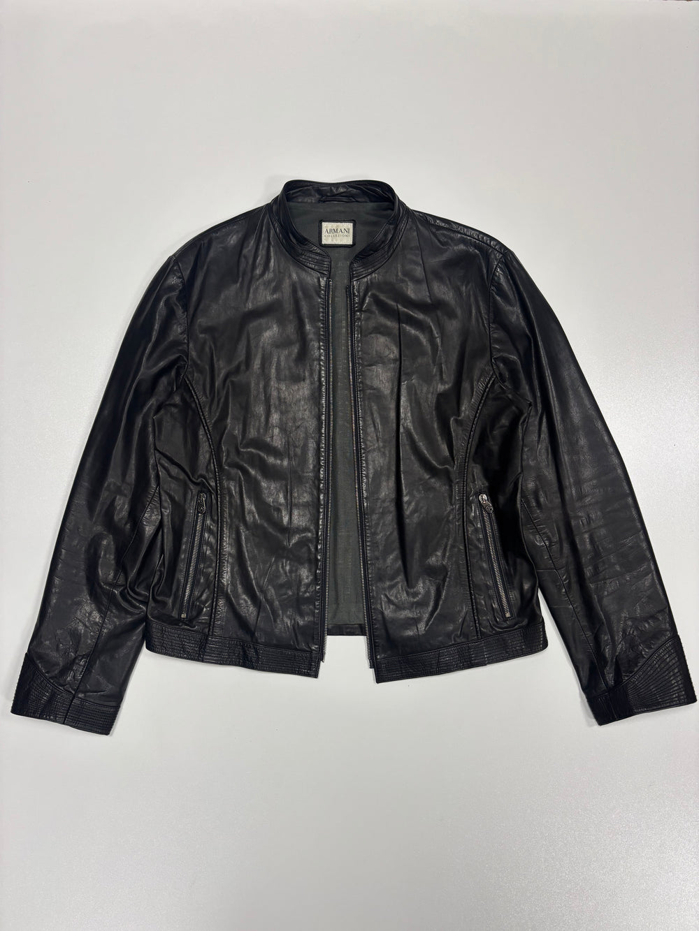 Armani Collezioni Tight fit Leather Jacket (M)