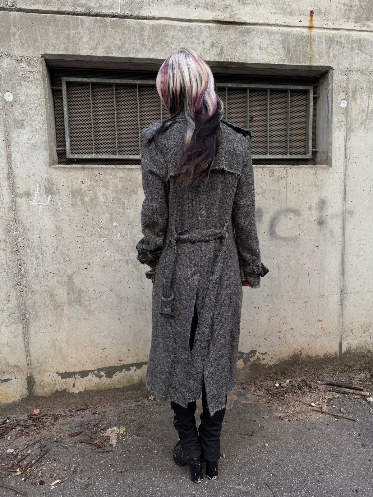 AW/2003 Junya Watanabe Frayed Doublebreasted Coat (S)