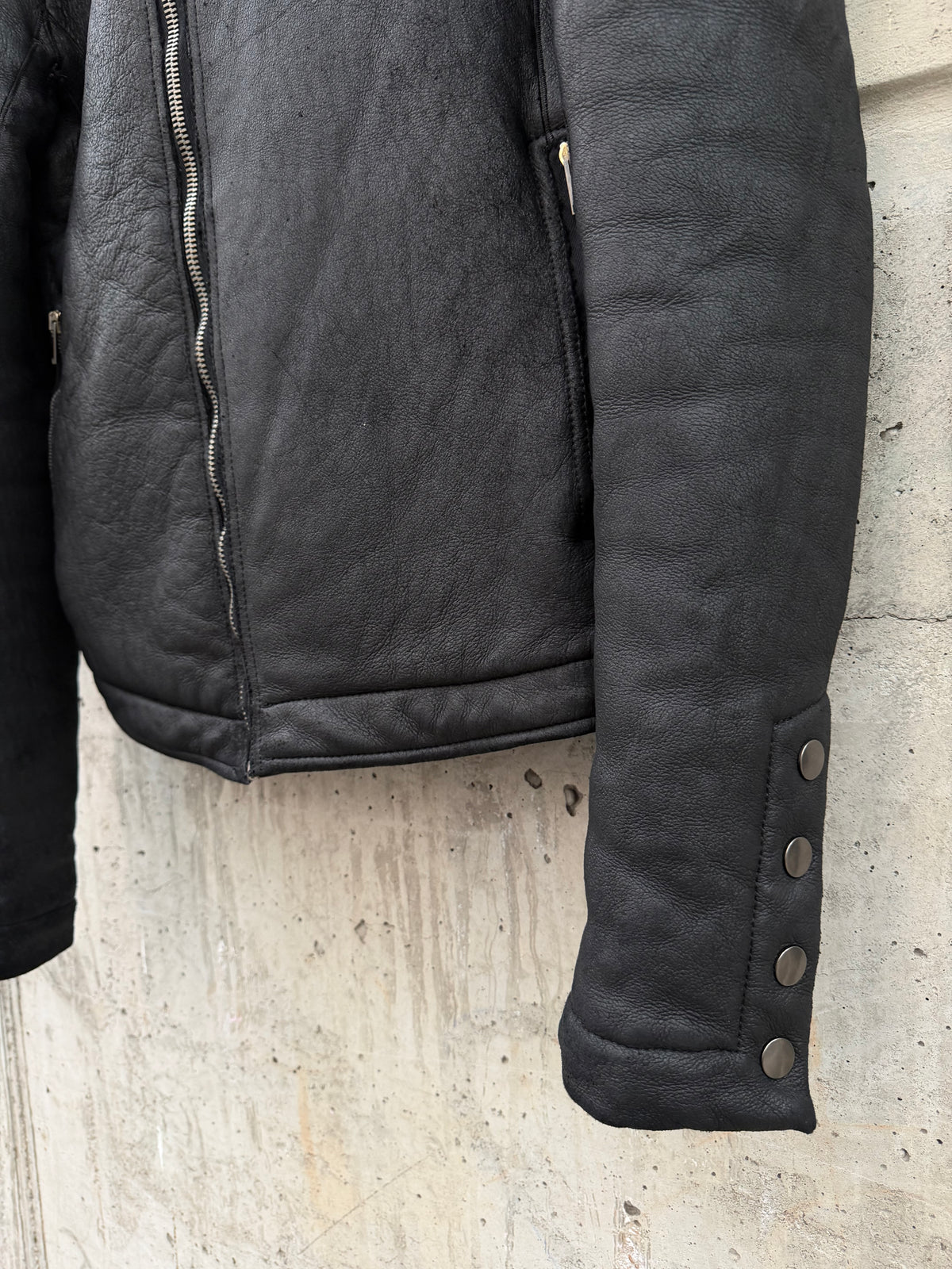 AW/13 „Plinth“ Rick Owens Shearling Leather Jacket (46)