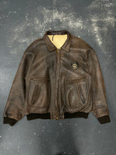 Lade das Bild in den Galerie-Viewer, 90&#39;s Bomber Leather Jacket (XL)
