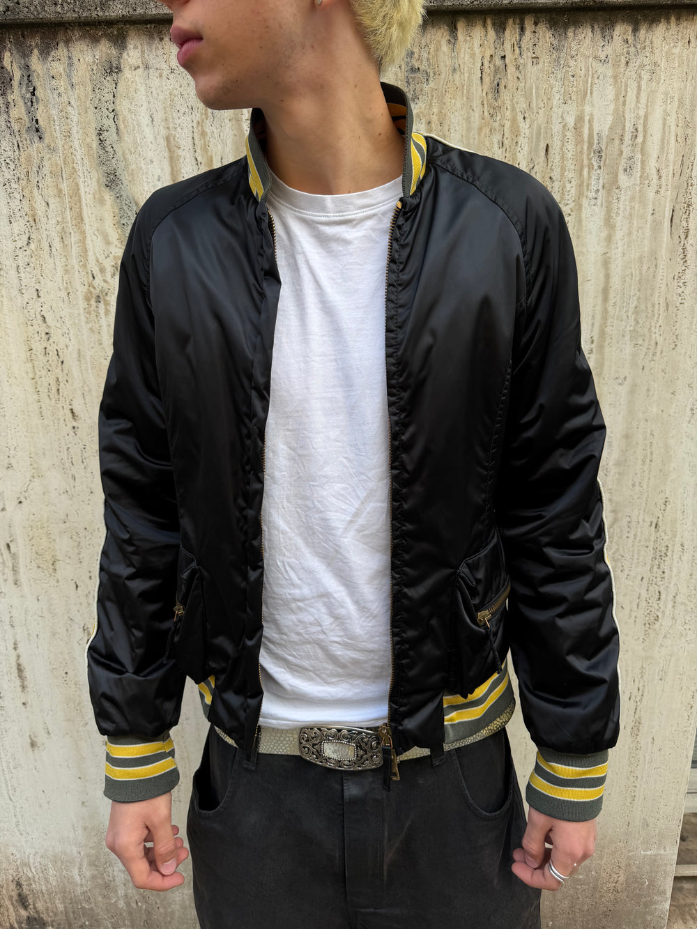 AW/99 Jean Paul Gaultier Quilted Varsity Bomber (M)