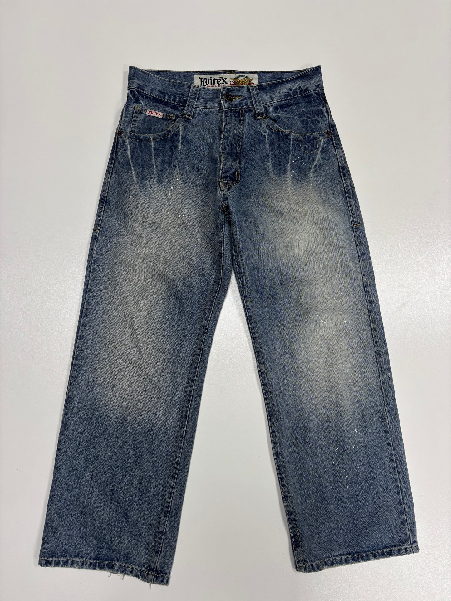 Avirex Distressed Whisker Jeans (32/30)