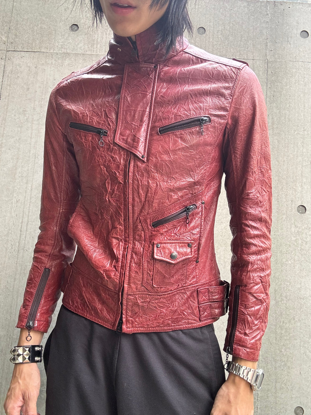 Issey Miyake Plissee Zip Top (S)