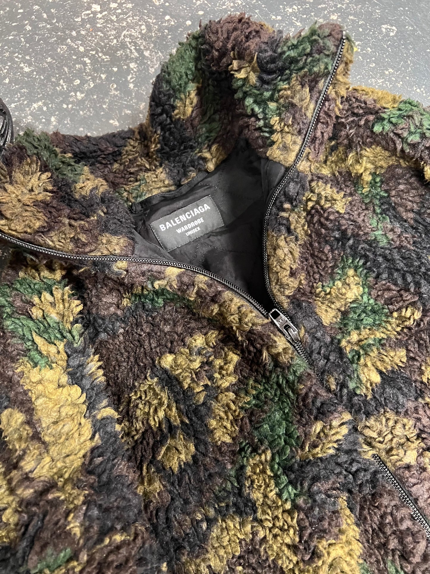 Balenciaga Green Camo Fleece Jacket (Unifit)