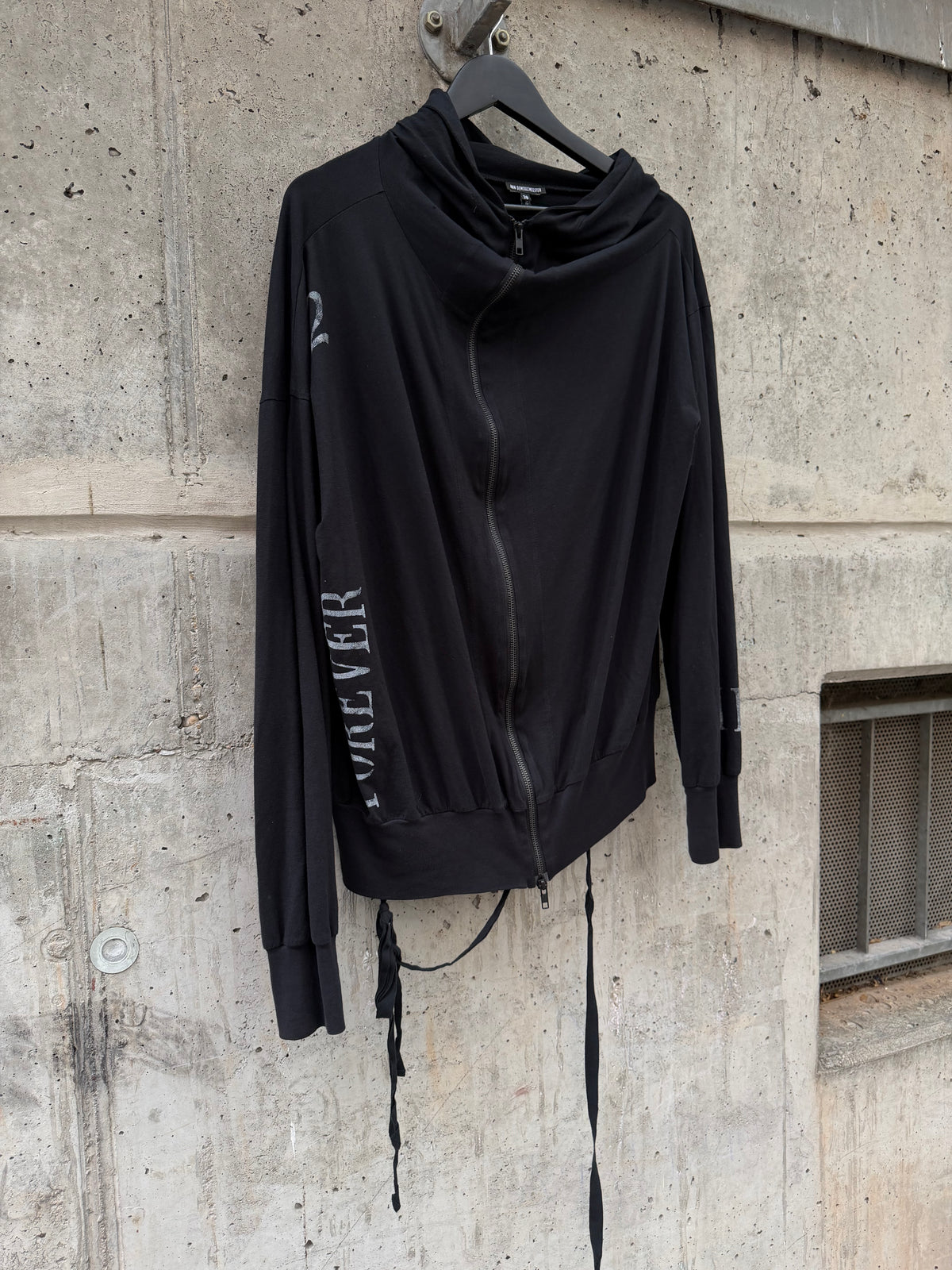 SS/18 Ann Demeulemeester „Forever Kids“ Asymmetrical Zip Hoodie (S)