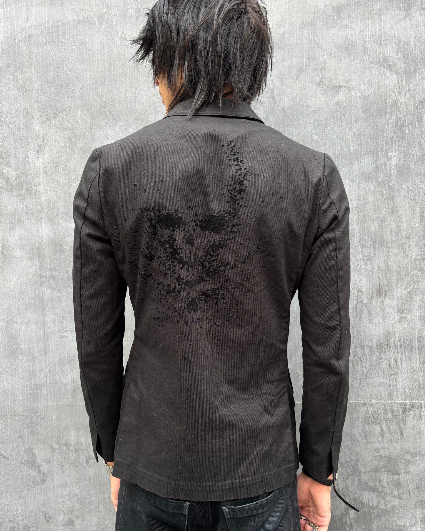 SS/08 Maniac Works Velvet Printed Skull Blazer (M)