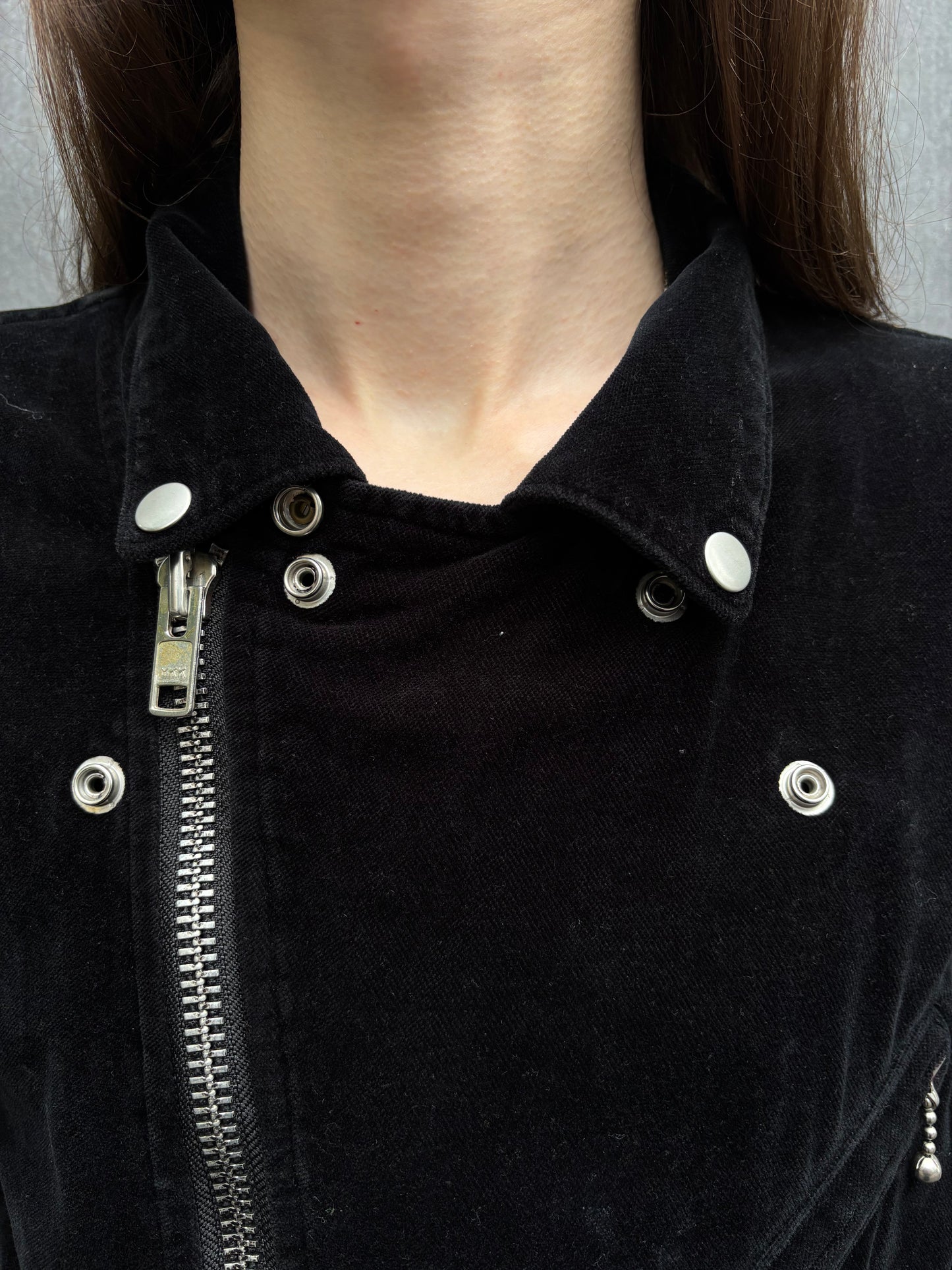 AW/2007 Junya Watanabe Velvet Perfecto Biker Jacket (S)