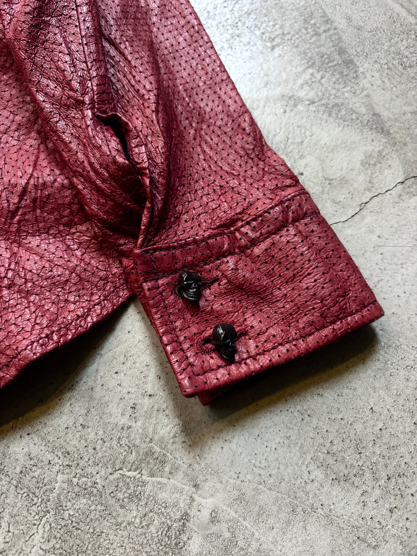 Royal Flash Perforated Leather Shirt (S)