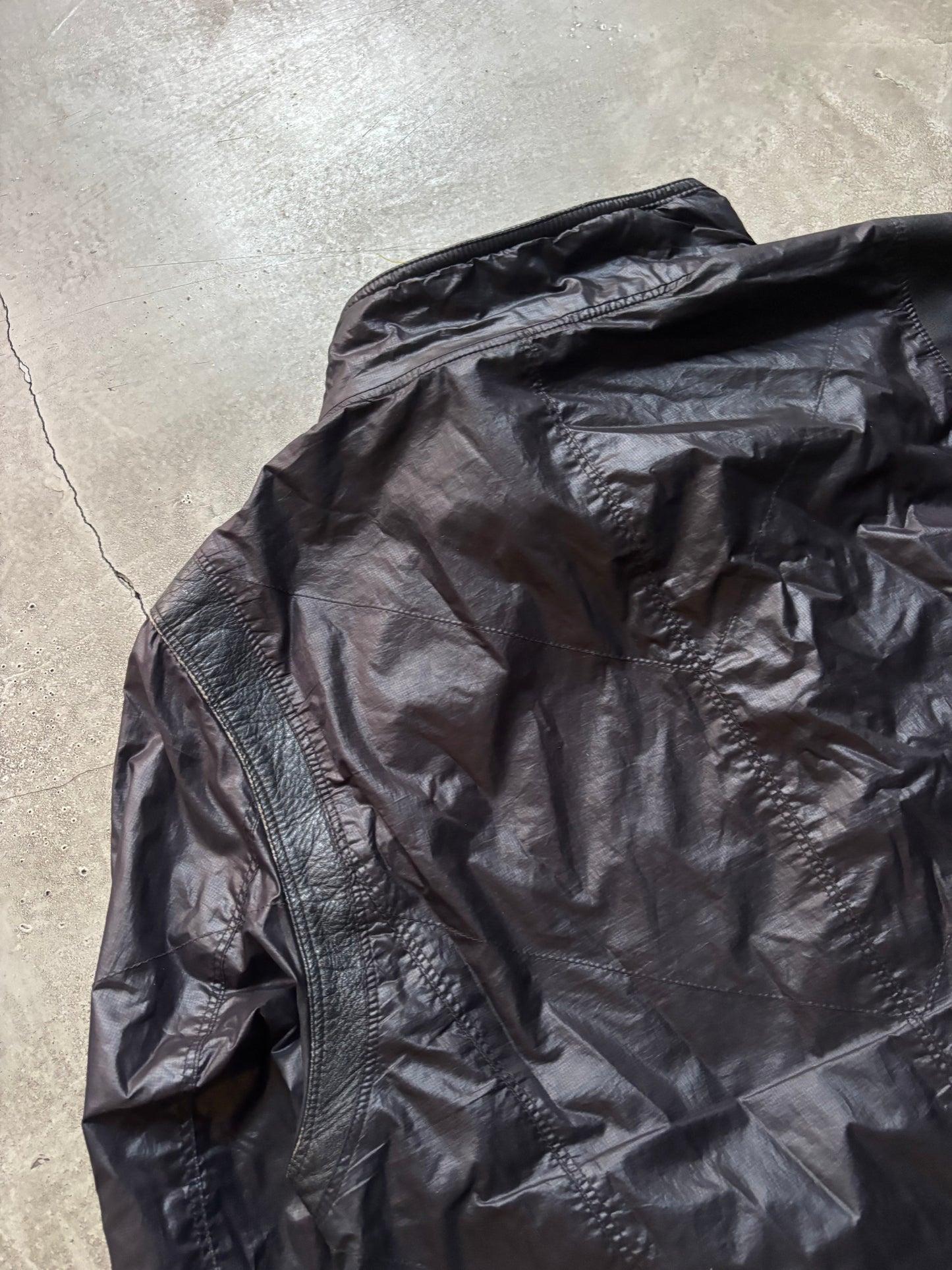 NO ID Leather Detailed Nylon Rider Jacket (S)