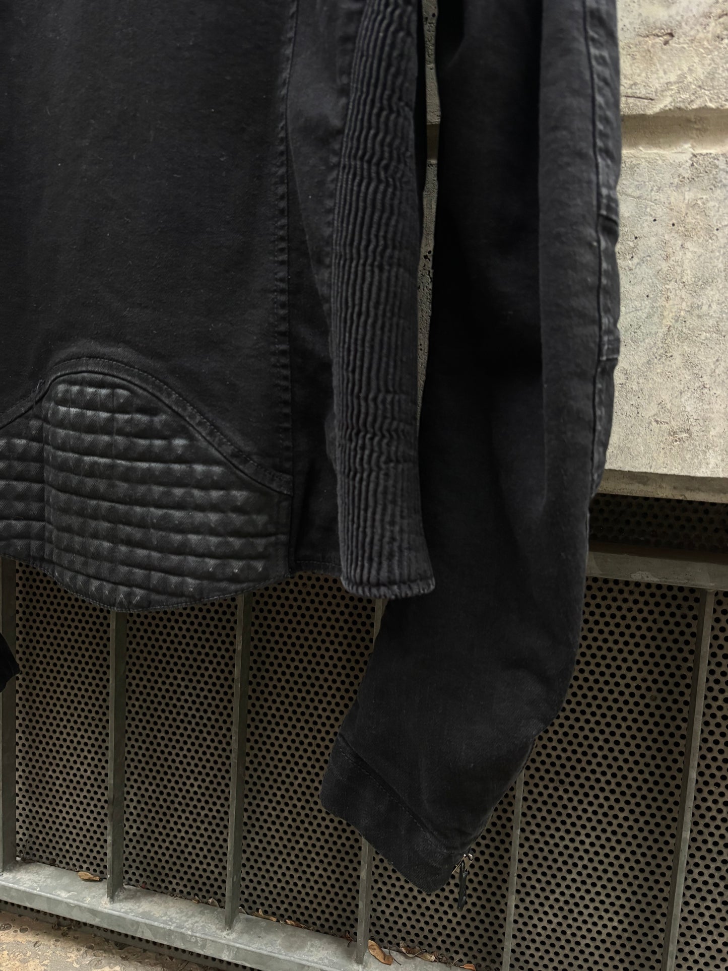 Balmain Perfecto Waxed Black Jacket (52)