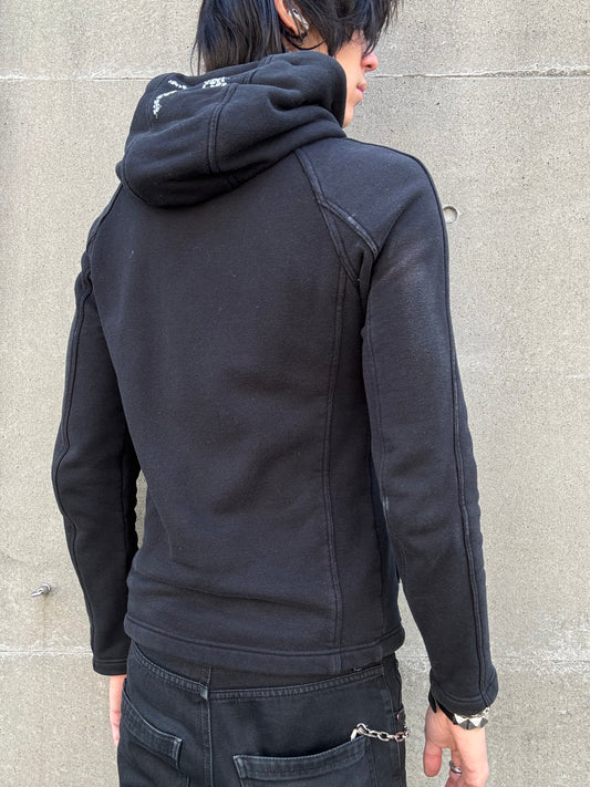 Roar Gun Swarovski Studded Raglan Zip Hoodie (L)
