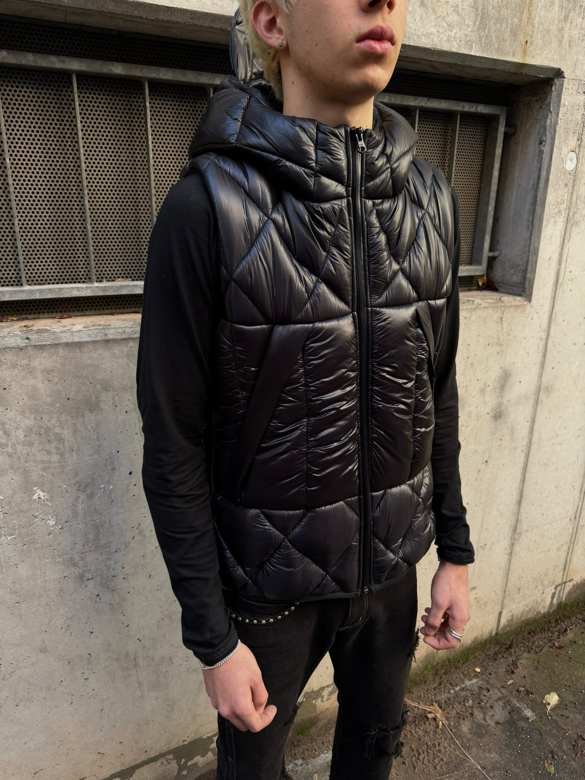 AW/22 Junya Watanabe MAN x Innerraum Armor Hooded Puffer Vest (L)