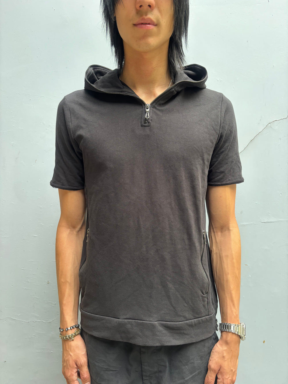 Semantic Design Scarstitch Sleeveless Hoodie (L)