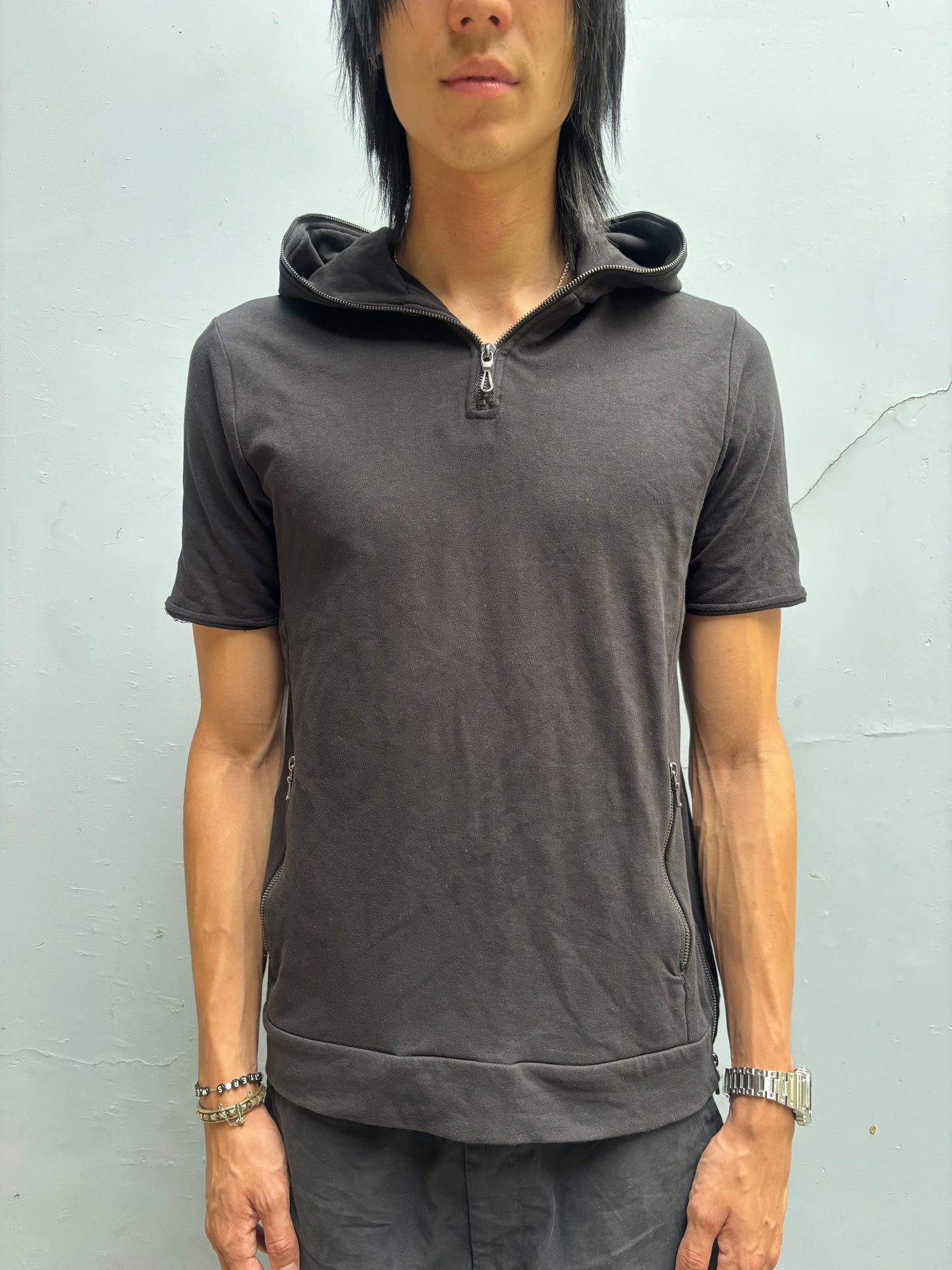 Semantic Design Scarstitch Sleeveless Hoodie (L)