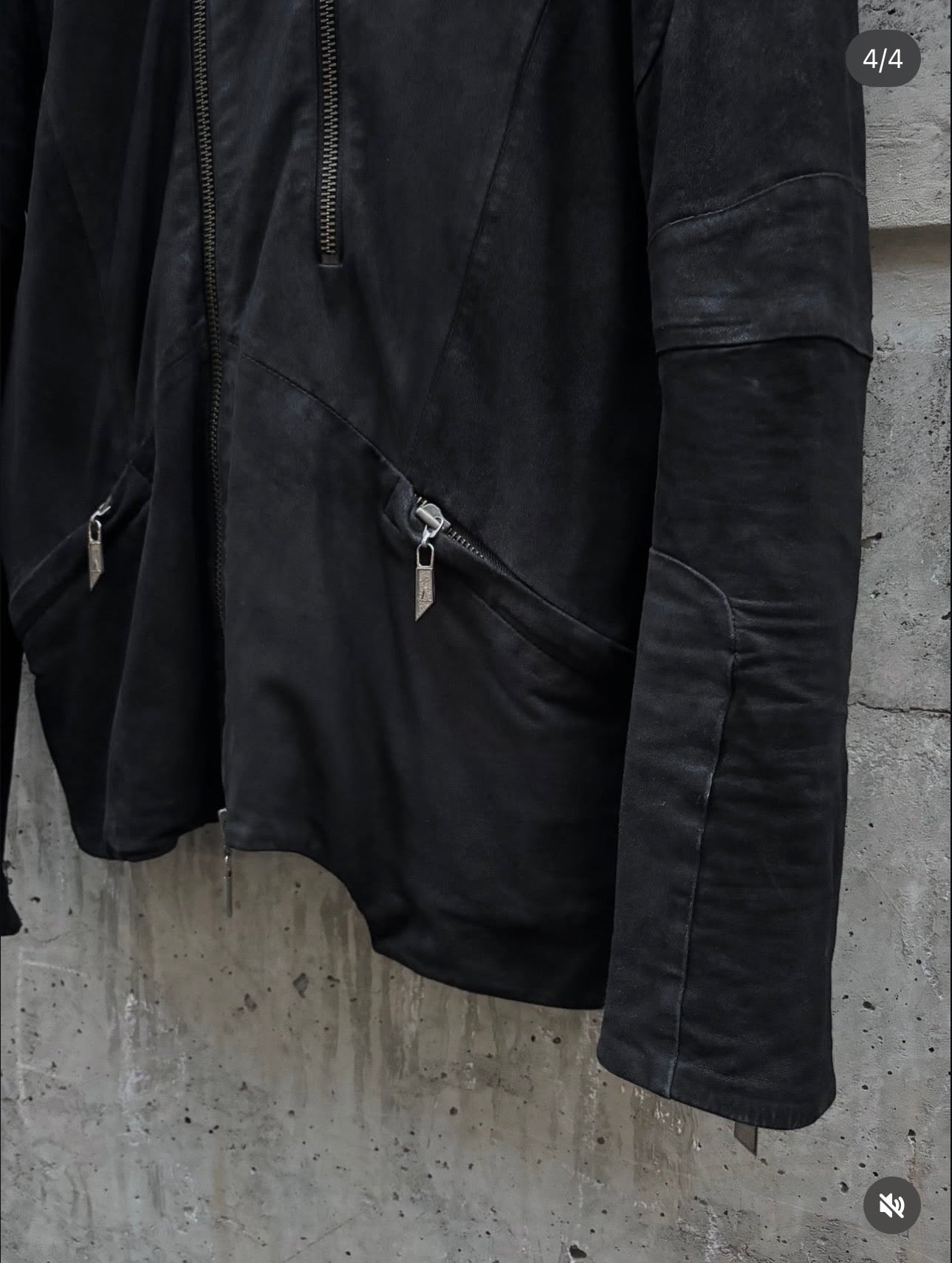 Preach Artisanal Multi Zip Leather Jacket (L)