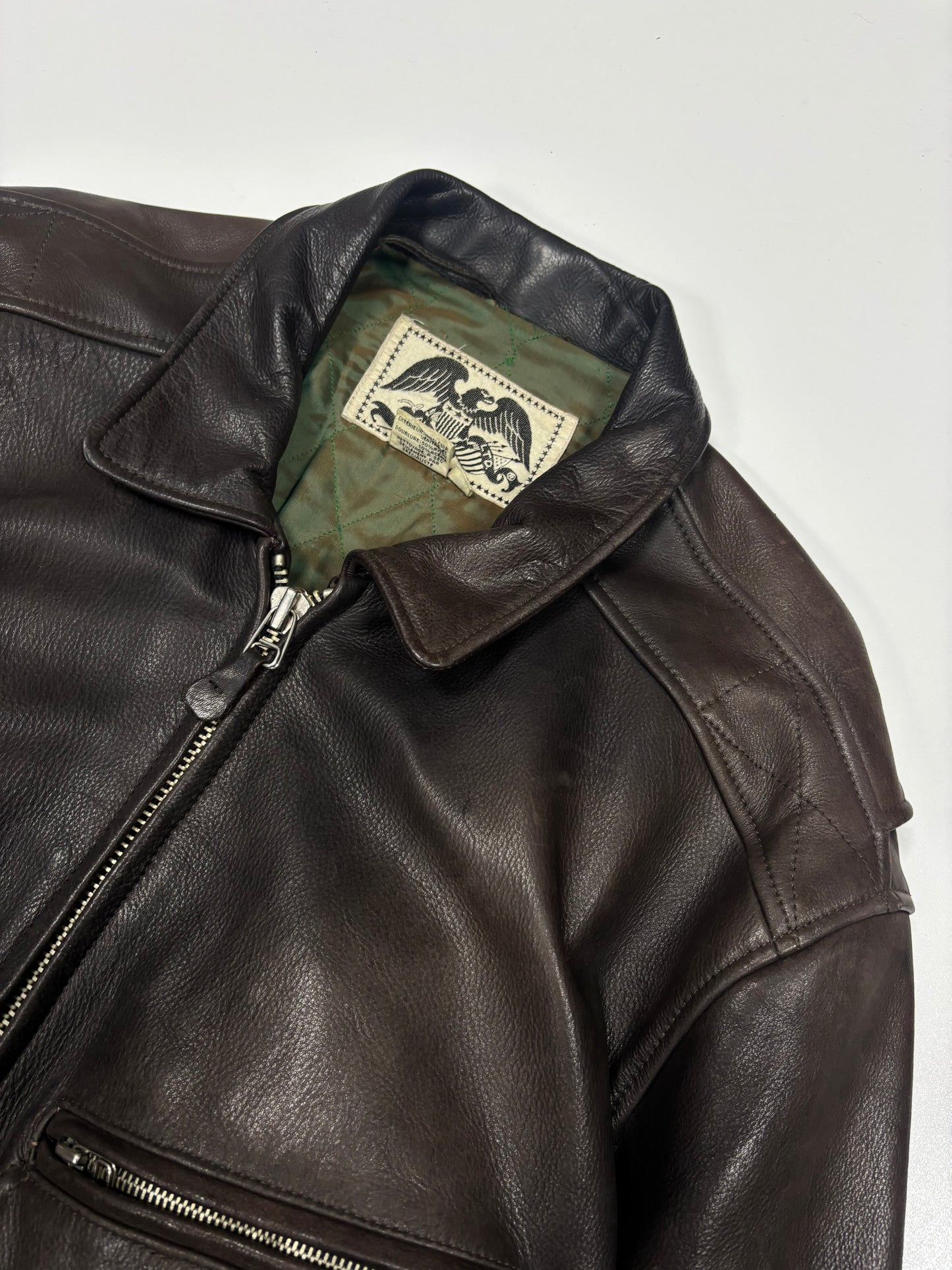 Avirex Bomber Leather Jacket (L)