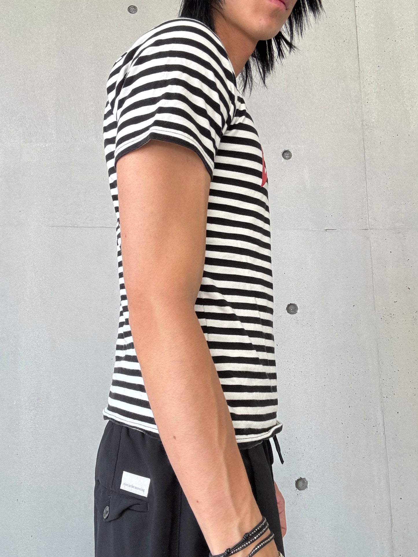 A Bathing Ape Striped Tee (M)