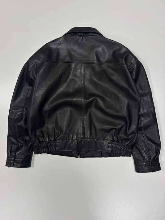 90’s Buster Cropped Leather Jacket (L)