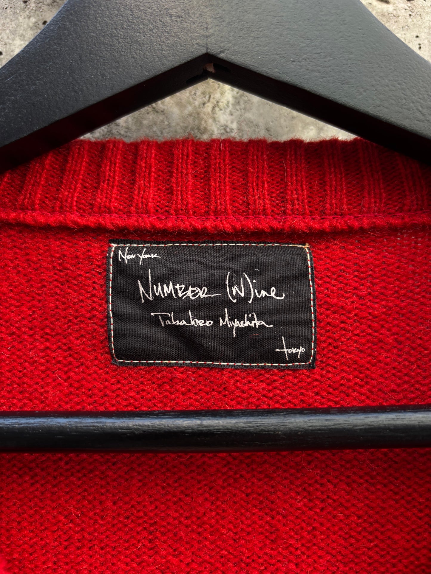 AW05 Number (N)ine Raglan Knit Sweater (L)