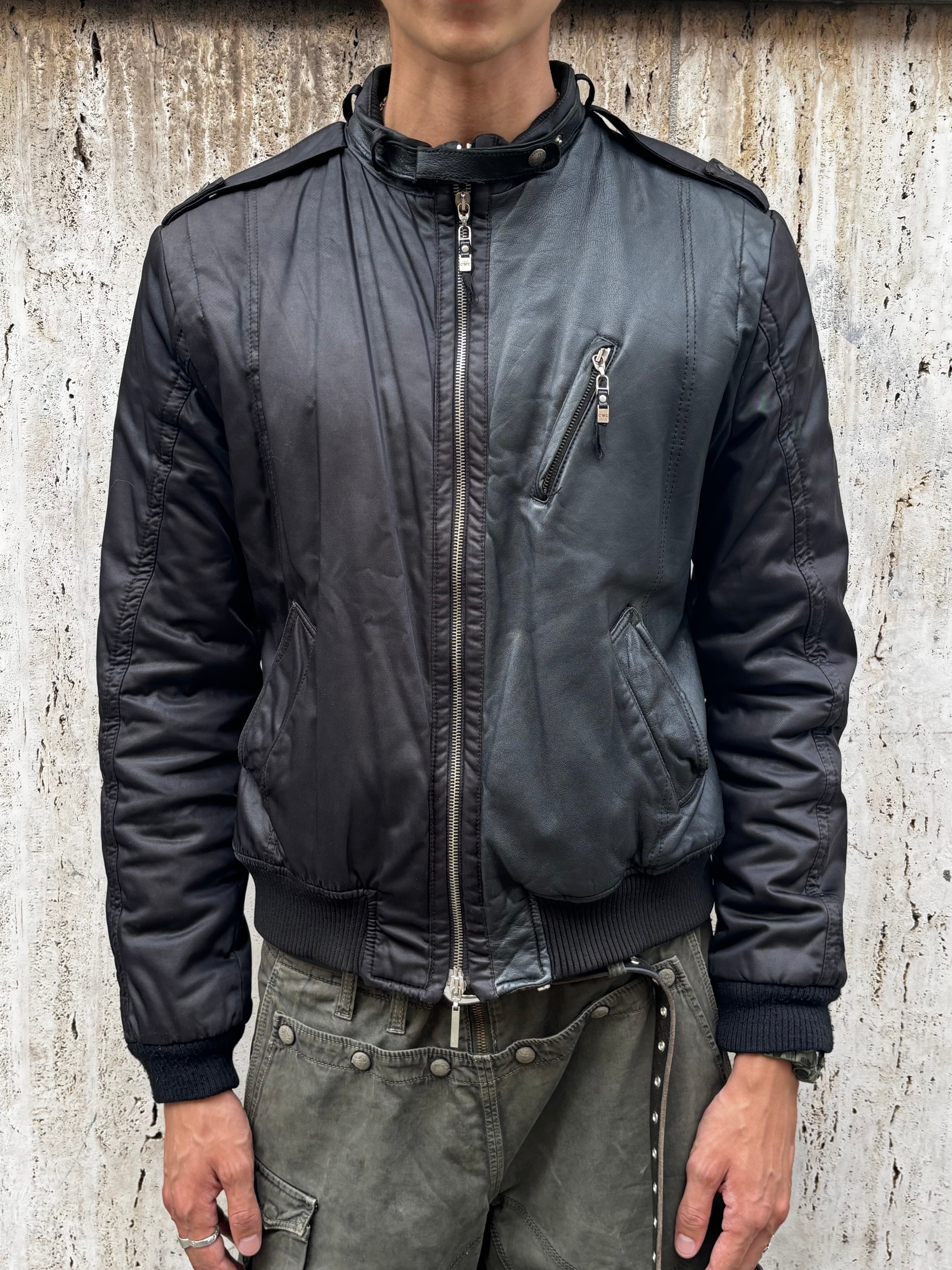 ジャケット・アウター archive vintage designed leather jacket Vintage avant garde archive moto leather jacket on carbines