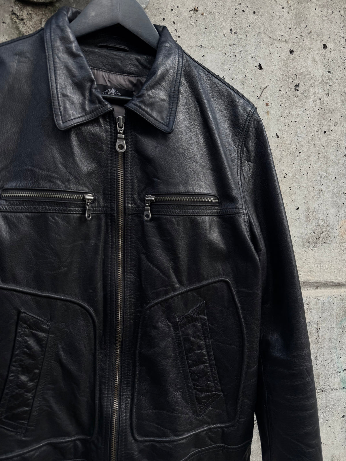 Leather Biker Jacket Oakwood