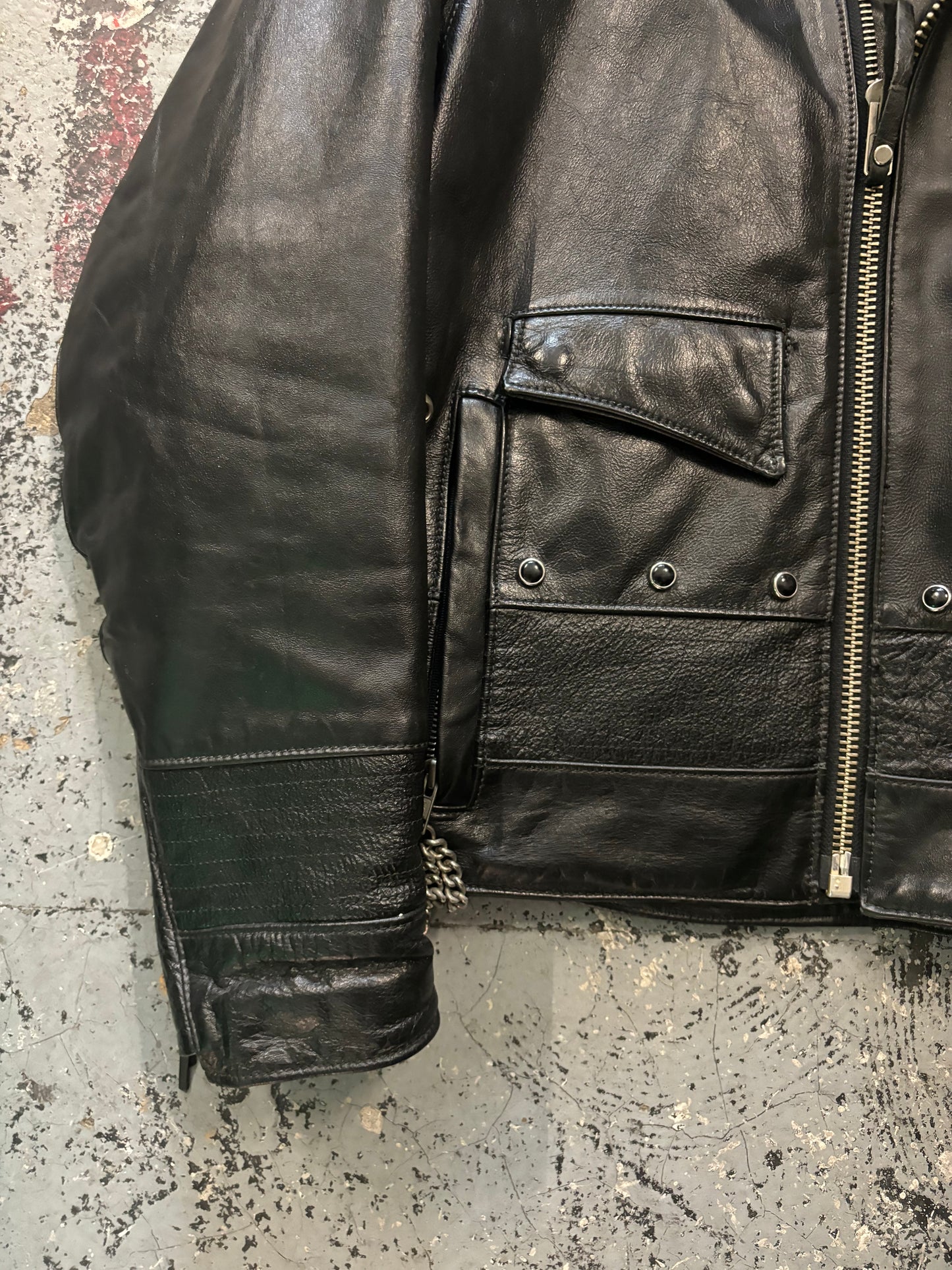 Harley Davidson Biker Leather Jacket (M)