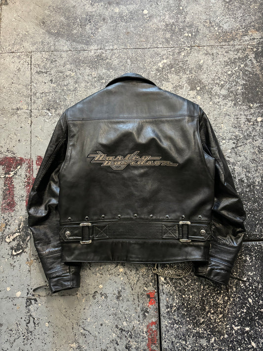 Harley Davidson Biker Leather Jacket (M)