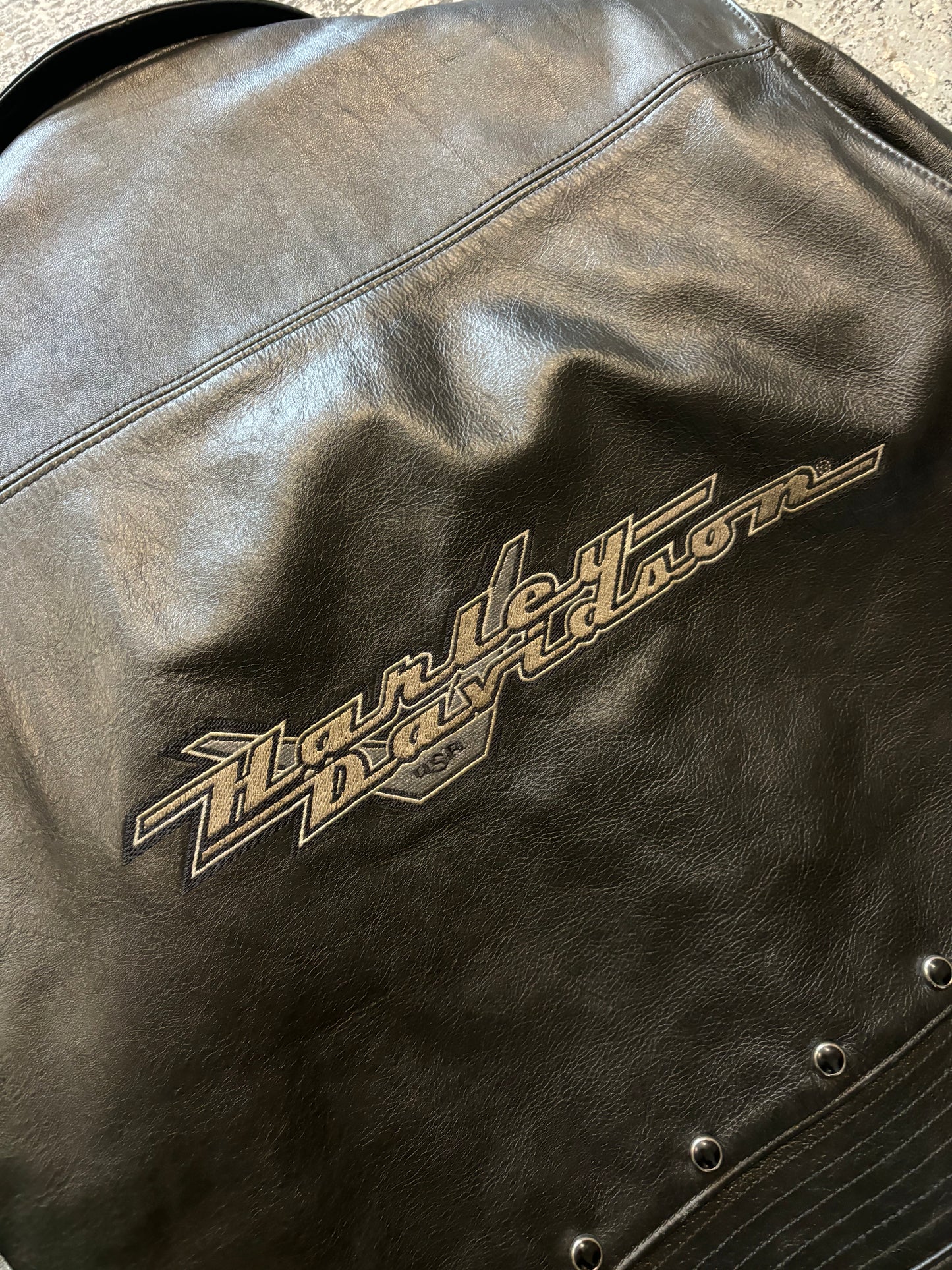 Harley Davidson Biker Leather Jacket (M)