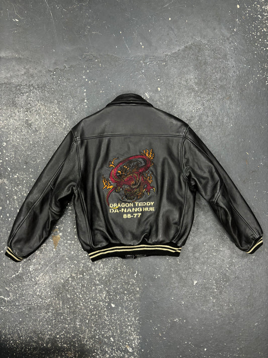 Redskins Daven Dragon Leather Jacket Blacked Out (XXL)