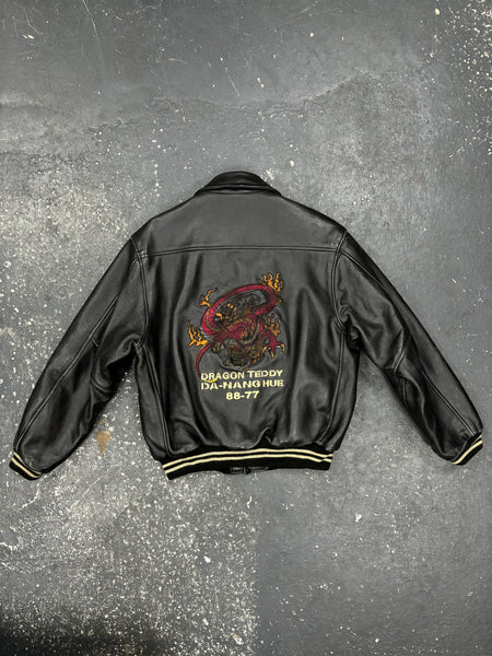 Redskins Daven Dragon Leather Jacket Blacked Out (XXL)