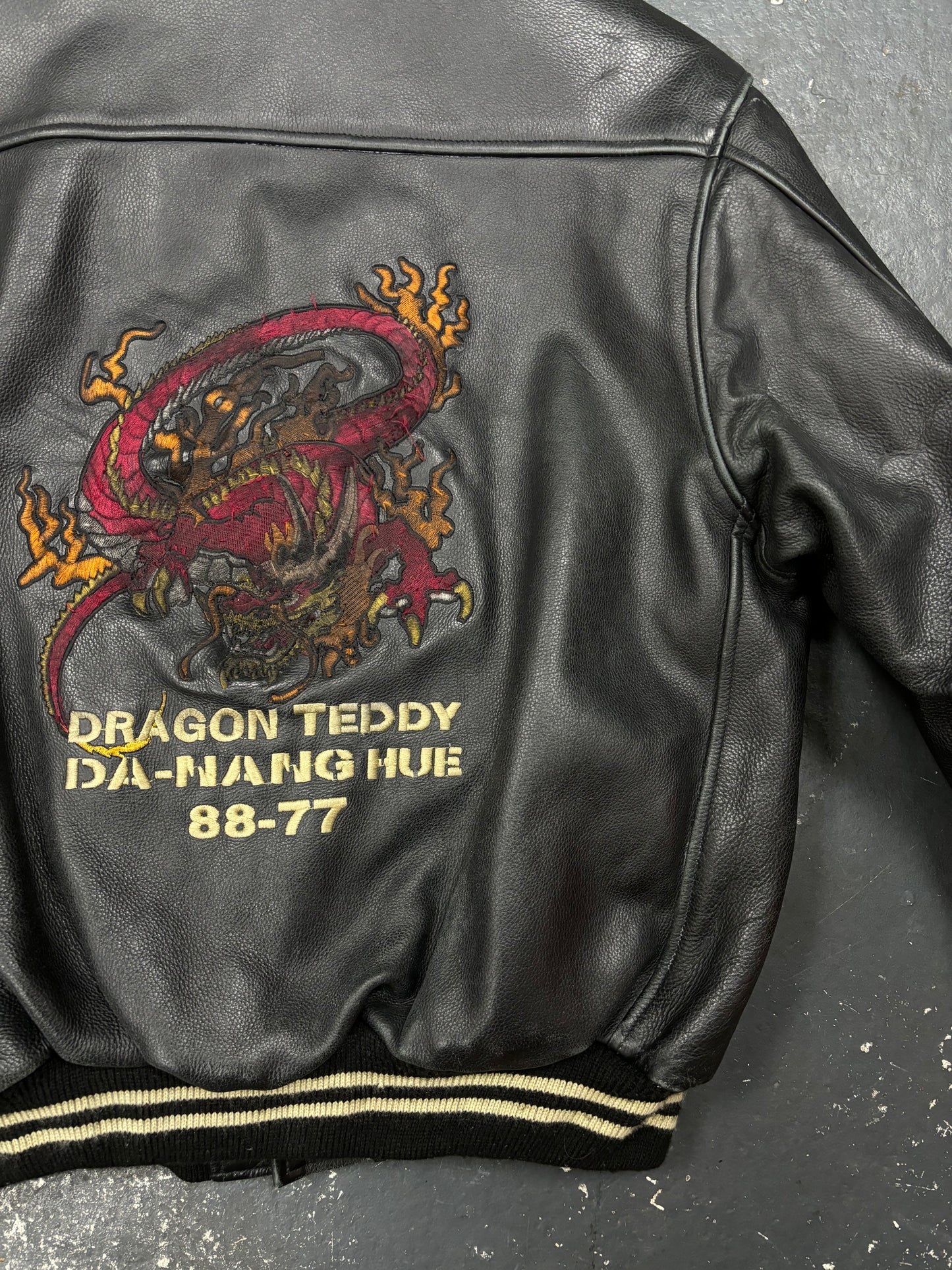 Redskins Daven Dragon Leather Jacket Blacked Out (XXL)