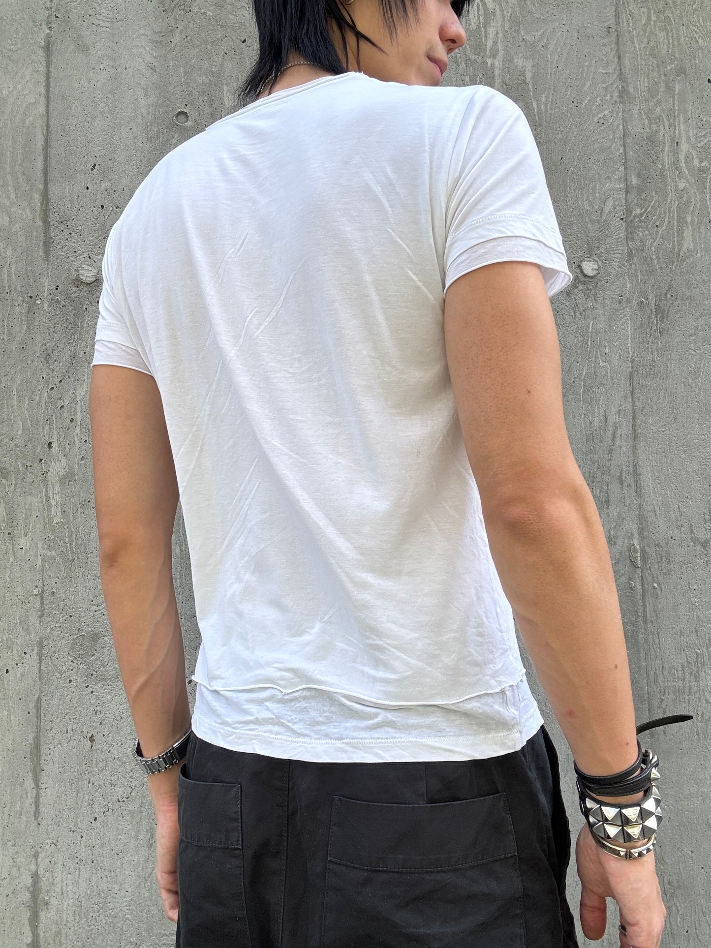 Neill Barrett Double Layered V-Neck Shirt (M)