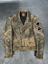 Lade das Bild in den Galerie-Viewer, Vintage Distressed Leather Jacket (L)
