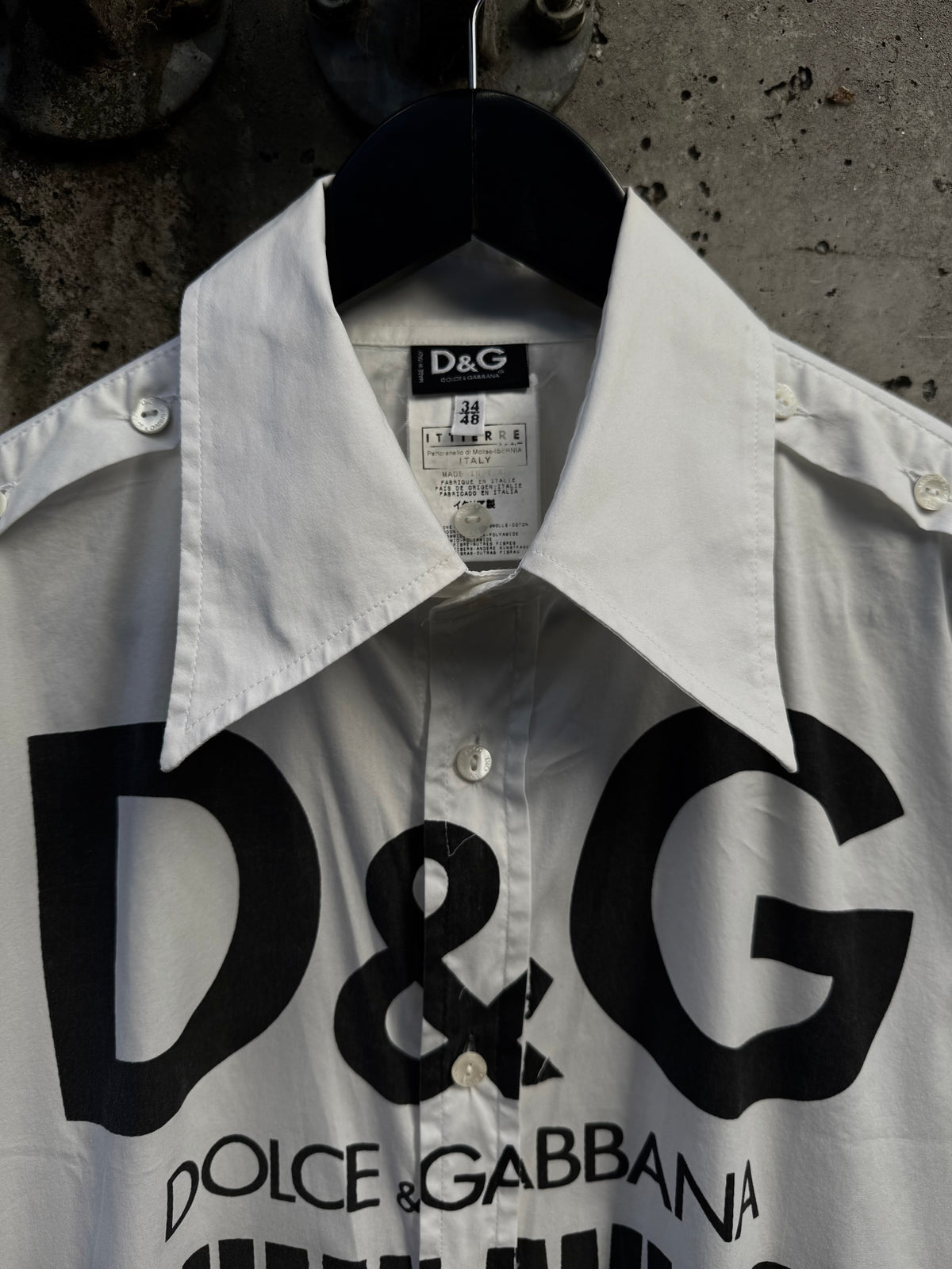 AW/03 D&G Dolce & Gabbana Statement Graphic Print Shirt (48)