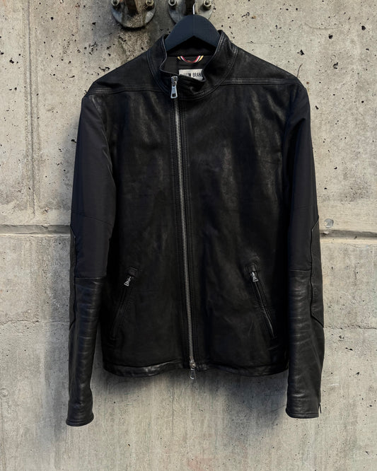 Asymmetrical Hybrid Fabric Rider Jacket (L)