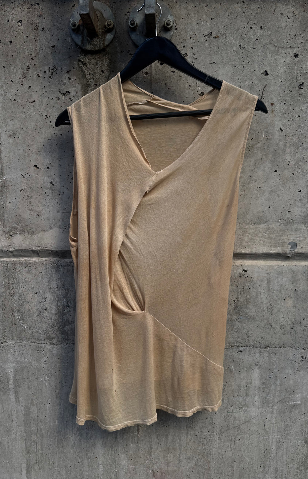 Ann Demeulemeester Draped Asymmetrical Tank Top (XL)