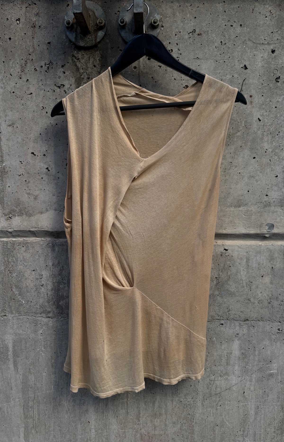 Ann Demeulemeester Draped Asymmetrical Tank Top (XL)