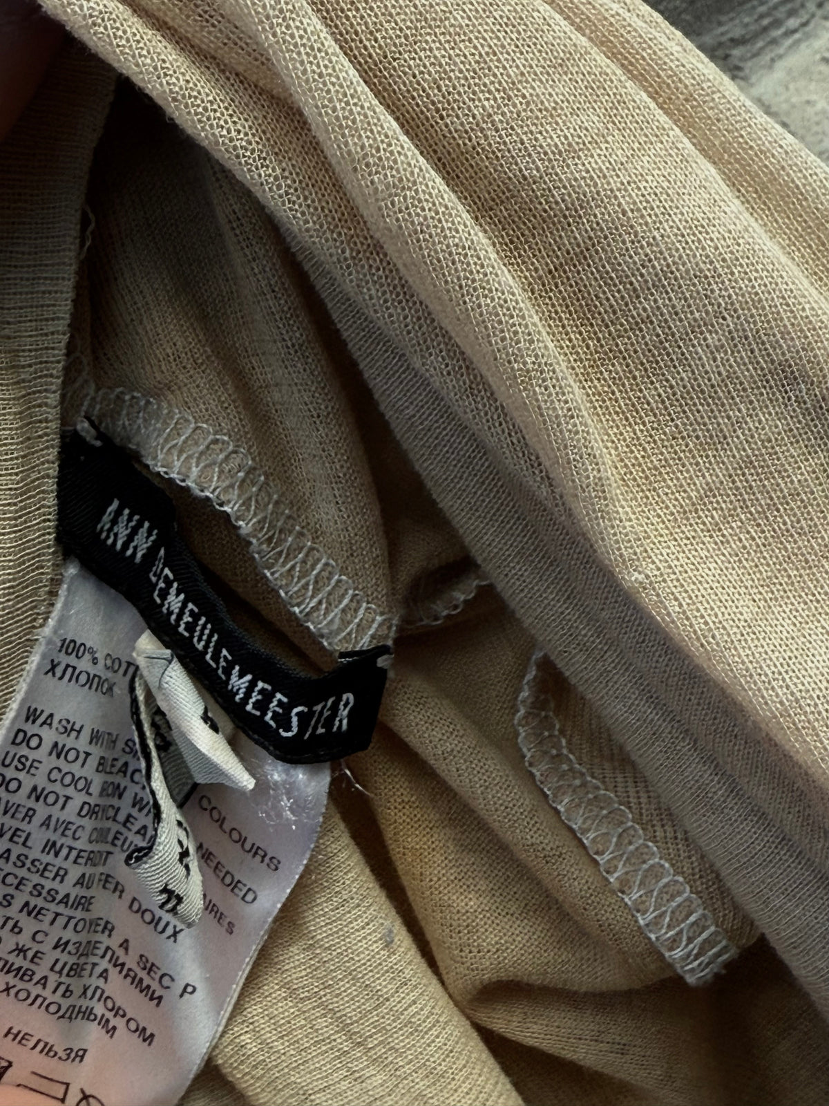 Ann Demeulemeester Draped Asymmetrical Tank Top (XL)