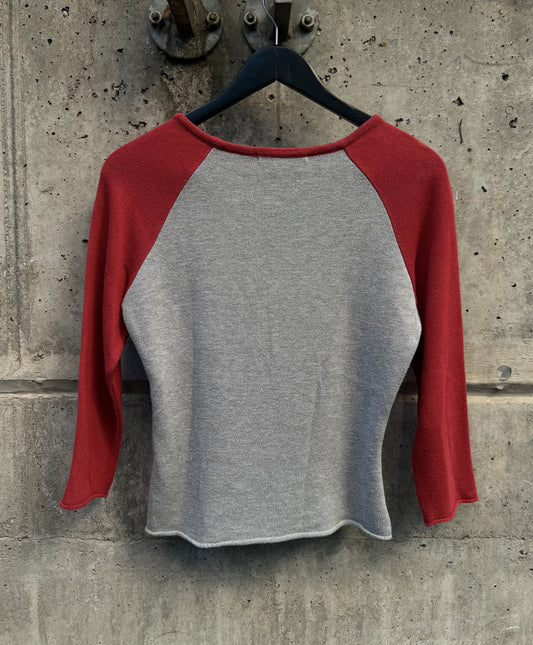 Sabotage Graphic Raglan Long Sleeve Top (M)