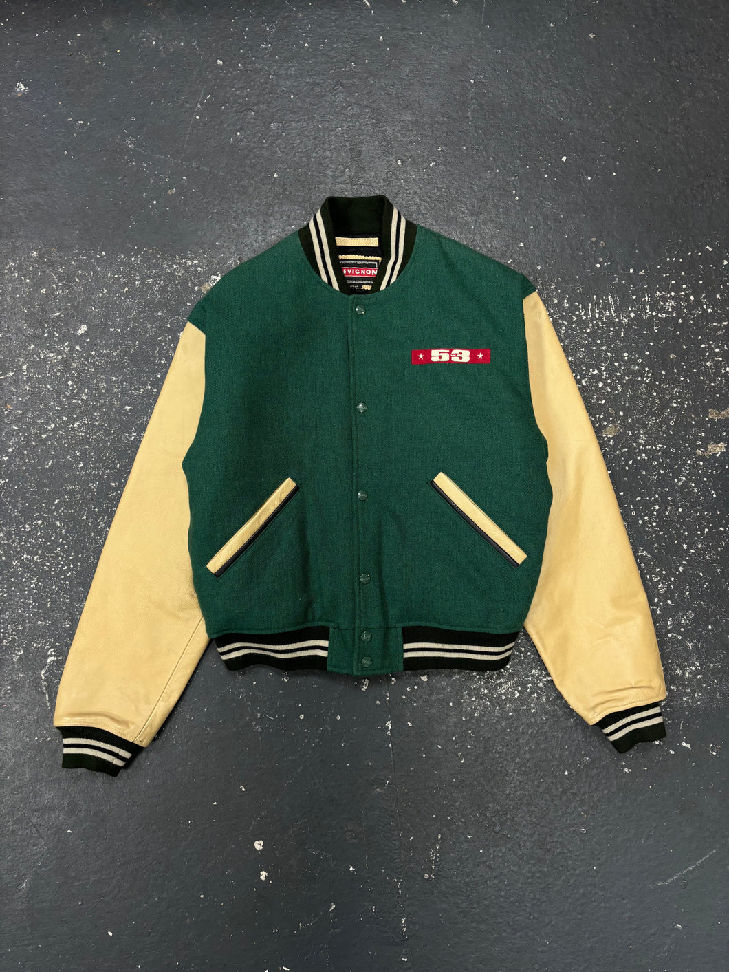 90's embroidered Chevignon Varsity Jacket (M)