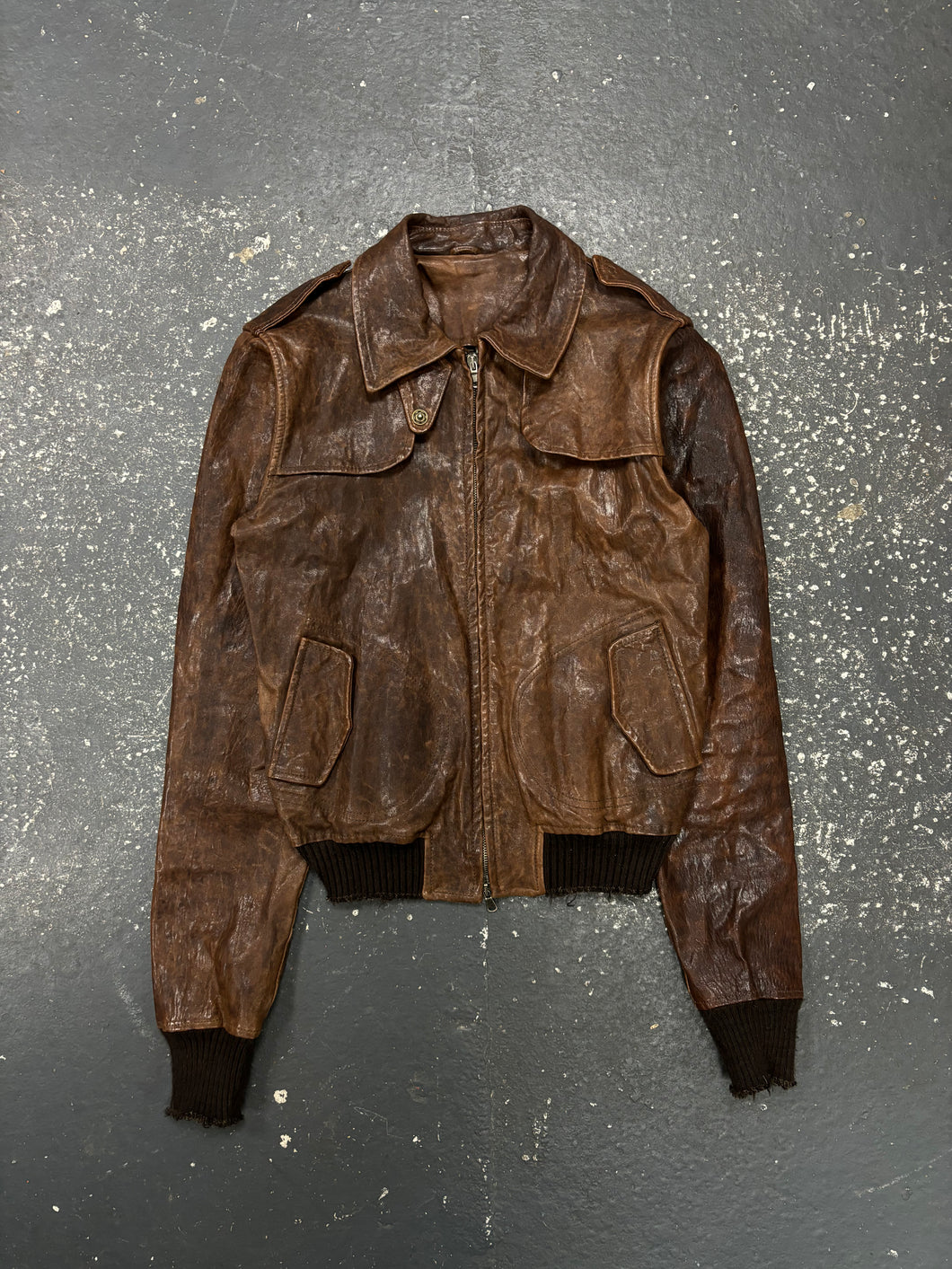 Giorgio Brato Tight Fit Leather Jacket (M)