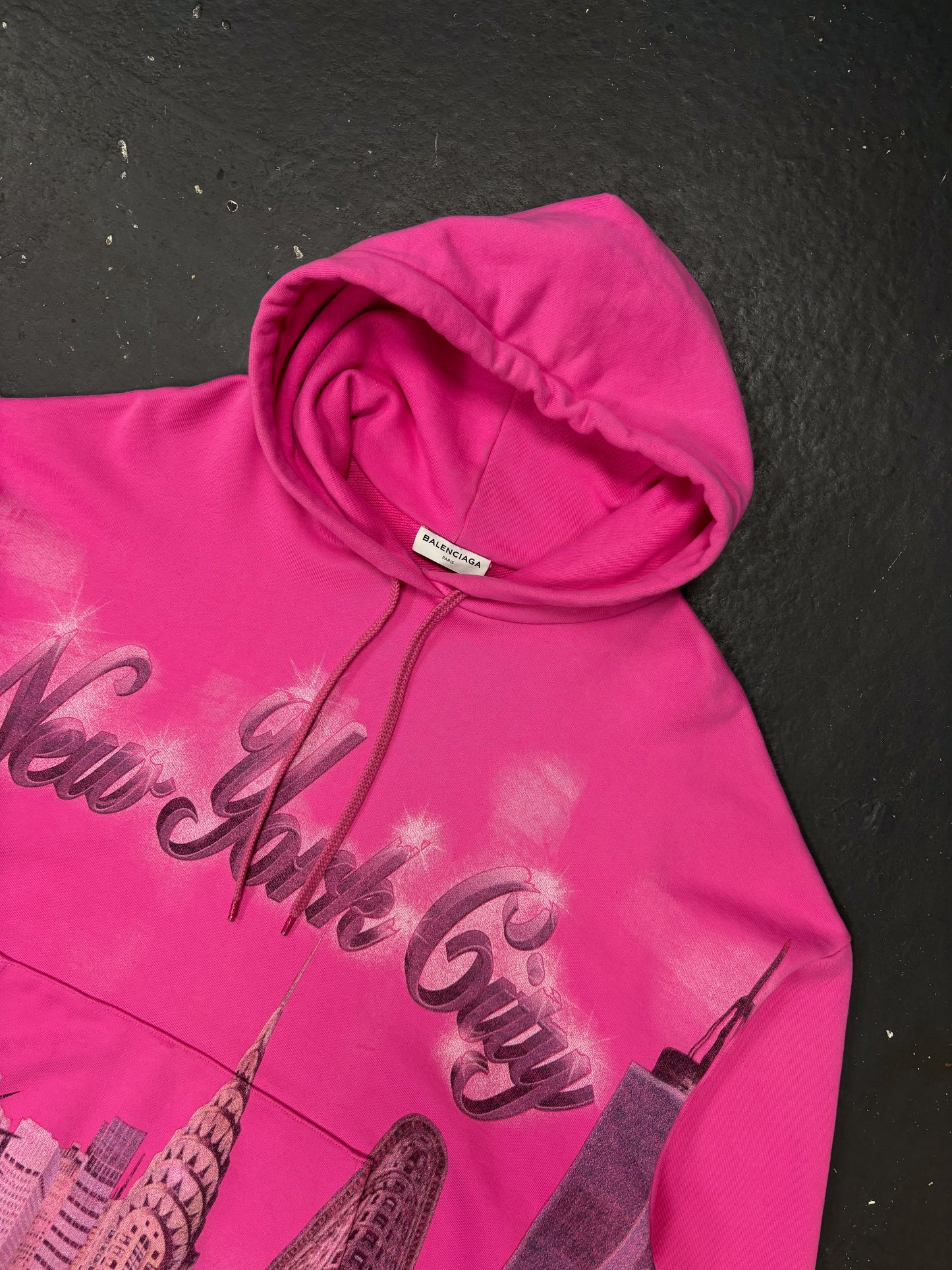 Balenciaga Pink New York Hoodie (L)