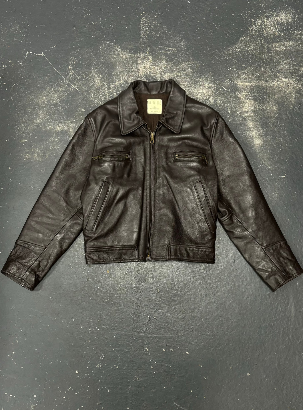 Meridiana Leather Jacket Brown (S)